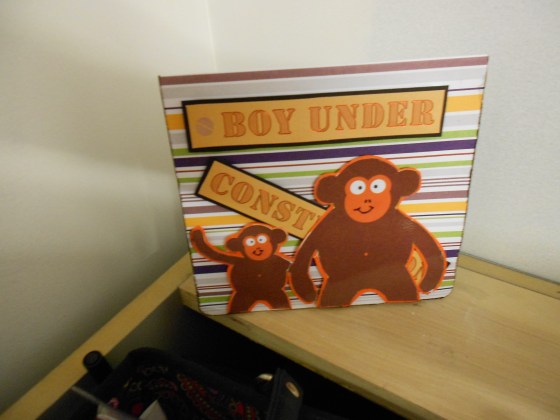 This card was for my brother in law's baby reveal party